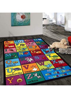 Buy Kids Educational Learning Alphabet Non Skid (Non Slip) Area Rug 3'3" X 4'7" Multi in UAE