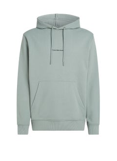 Buy Monogram Pocket Detail Drawstring Hoodie in UAE