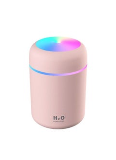 Buy 2-Speeds Mini USB Charging Air Humidifier with RGB Atmosphere Lighting 300ml 4W DQ-107 Pink in Saudi Arabia