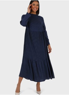 Buy Ruffled Hem Knitted Dress in UAE