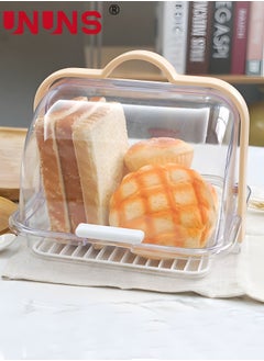 Buy Bread Basket,Portable Food Serving Basket With Acrylic Cover For Bread,Snacks,Vegetable,Food in Saudi Arabia