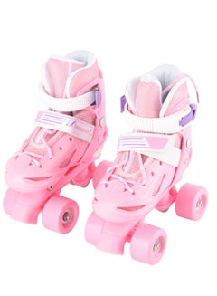 Buy Track Shoes Inline Skates Single and Double Row Adjustable Skating Shoes Roller Skates Skates Children Skates (Color : Pink) in Saudi Arabia