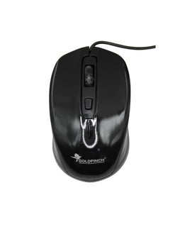 Buy Goldfinch  Black Wired USB Mouse. Compatible with Windows PC, Notebook, Laptop, Mac in UAE