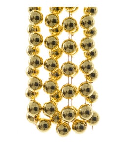 اشتري Homesmiths Christmas Bead Garland XXL Plastic Shiny L-Gold في الامارات