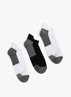 Buy 3-Pack Bootie Socks Set Multicolor Ankle Detailed in Saudi Arabia