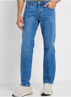 Buy Light Wash Straight Fit Jeans in UAE