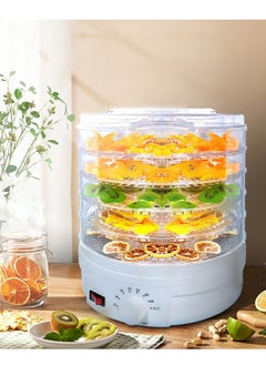 Buy Food Dehydrator Machine Dehydrators For Food And Jerky 5 Trays Adjustable Temperature Control Multi-Funtional Dryer For Preserve Jerky, Fruits, Vegetables, Meat, Herbs, Flowers in UAE