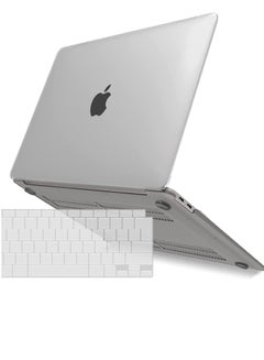 Buy Compatible with New MacBook Air 13 inch Case 2022 2021 2020 M1 A2337 A2179 A1932,Plastic Hard Shell Case with Keyboard Cover for Mac Retina Display with Touch ID, Frost Clear, MMA-T13CL+1 in UAE