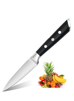 اشتري Paring Knife, 3.5 Inch Ultra Sharp Small Kitchen Knife, Forged German High-Carbon Steel with Ergonomic Wooden Handle في الامارات