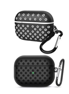 اشتري YOMNA - جراب حماية من السيليكون لأجهزة Airpods 3 Nike Holes Model غطاء ملحقات سيليكون ناعم مع سلسلة مفاتيح [مرئي LED أمامي] ألوان متعددة (أسود) و AirPods 3 أسود وأبيض في الامارات