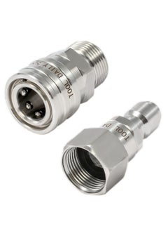 Buy Tool Daily Pressure Washer Adapter Set with Swivel, M22 14mm to 3/8" Quick Connect, Stainless Steel Quick Disconnect Swivel for Power Washer Hose, 5000 PSI in UAE