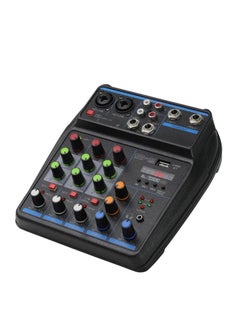 Buy 4 Channel Mixer, DJ Mixing Console, with Bluetooth, 48V Phantom Power Monitor Karaoke System USB Mixer Audio in Saudi Arabia