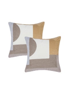Buy 2 Piece Cushion Cover (45X45 Cm) Without Filler Multicolor in Saudi Arabia