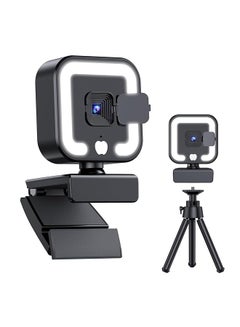 Buy 2K Webcam Web Camera With Microphone And Fill Light Hd Autofocus Computer Camera With Privacy Cover And Tripod Stand Streaming Webcam Usb Plug And Play Computer Camera For Pc Laptop Desktop Video in Saudi Arabia