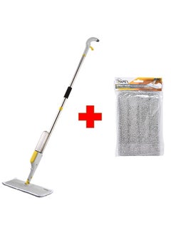 Buy Cleaning Spray Mop Sweeper 40cm With Microfiber Cloth And Free Refill Cloth 36x13cm in UAE