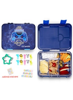 اشتري Eazy Kids 5 to 4 Convertible Bento Lunch Box wt Sandwich Cutter Set-Eat Sleep Game في السعودية