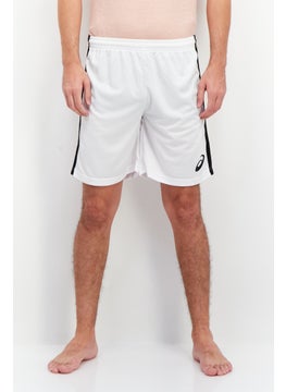 Buy Men Brand Logo Board Shorts, White/Black in UAE