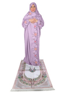 Buy Premium Prayer Mat Set With Prayer Dress Soft Cotton in Saudi Arabia