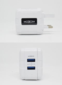 Buy 2-Port USB Wall Travel Charger White in UAE
