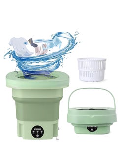 اشتري Portable Mini Washing Machine, 8L Large Capacity Suitable for Washing Baby Clothes, Underwear, Socks, Portable Washer Machine for Apartments, Dormitories, RV and More Green في الامارات