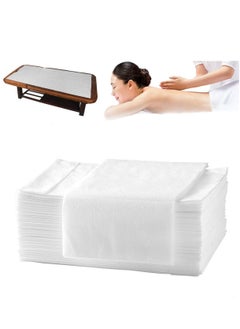 Buy 100 PCS Disposable Bed Sheet 32" x 71" White Elastic Disposable Bed Covers Spa Massage Table Sheet Non-Woven Sheet 30 Grams Thick Breathable Bed Cover for Massage Spa Tattoo Hotel Beauty Salon in Saudi Arabia