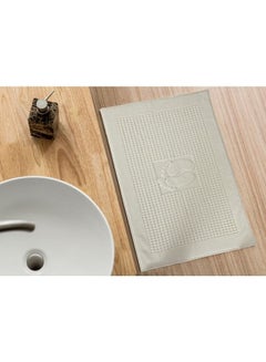 Buy Bath mat set, 2 pieces, off-white, 100% cotton in Egypt