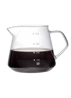 Buy V60 Manual Coffee Sharing Pot 600ml Glass Coffee Pot Suitable for Coffee Drip Filter in Saudi Arabia