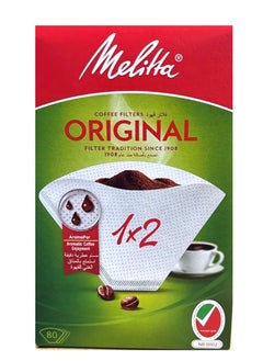 Buy 80-Piece Original Coffee Filter White in Saudi Arabia