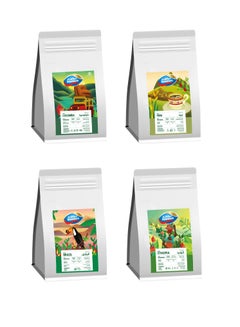 اشتري حزمة مجموعة حبوب القهوة المتخصصة 100 جرام - عبوة من 4 - عزبة رانشو البرازيلية وإثيوبيا روكو ماونتن وبيرو سان فرانسيسكو وكولومبيا ريو ماجدالينا في الامارات