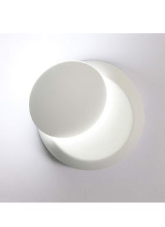 اشتري 360 Degree Adjustable Round Wall Lamp, Modern Creative 5W White LED Wall Light for Bedroom, Stairs, Corridor, Aisle, Personality Rotating Moon Eclipse Decorative Wall Lamp في السعودية