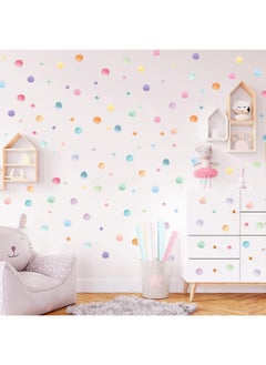 Buy 123 Pieces S Watercolor Polka Dots Wall Stickers Colorful Round Wall Decal Peel And Stick Rainbow Wall Stickers Multicolor Circle Window Clings Decoration For Nursery Kids Bedroom Classroom Wall Decor in UAE