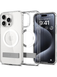 Buy Ultra Hybrid S MagFit iPhone 15 Pro MAX Case Cover MagSafe with Kickstand - Crystal Clear in UAE