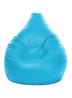 Buy Faux Leather Multi-Purpose Bean Bag With Polystyrene Filling Teal Blue in UAE
