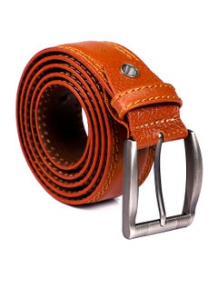 Buy Length Stitching Details Textured Men Belt - Havana in Egypt