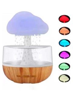 Buy Creative Rain Cloud Exterior Humidifier, Aromatherapy Machine Raindrop Rain Cloud Home Colorful Mushroom Lamp in UAE