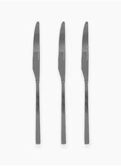 اشتري Zinnia Stainless Steel Classy/Mirror Table Knife 3-Piece Set, Multicolor في مصر