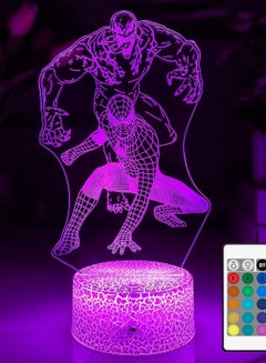 Buy Spiderman Night Light Spiderman Gifts with Remote Control and Touch 16 Colors Venom Toys Spiderman Lamp as Birthday New Year Gifts for Boys/Girls/Baby in UAE