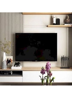 Buy Low Cost Fixed TV Wall Mount for 12-43 Inch Screens - Matte Black Steel, VESA & Universal Mounting, Supports Curved TVs, 35kg Capacity in UAE