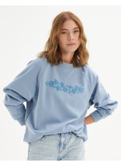 Buy AE Oversized Crew Neck Graphic Sweatshirt in UAE