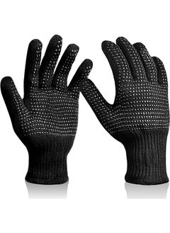 Buy Heat Resistant Gloves Silicone Non Slip Gloves For Hair Styling Fit For All Hand Size, Professional Heat Resistant Mitts For Hot Hair Styling Curling Iron Wand Flat Iron Hair Straightener in Saudi Arabia