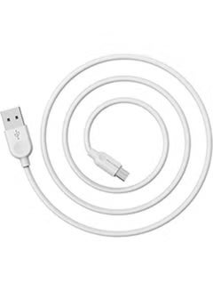 Buy Borofone BX14 Linkjet 2.4A Micro USB Cable, 3M - White in Egypt