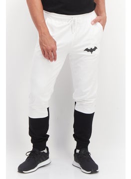 اشتري Men Two-Toned Drawstring Jogger Pants, Black/White في السعودية