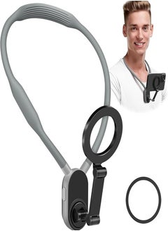 Buy New Neck Phone Holder, Neck Phone Holder POV/Vlog Selfie Holder Hands-Free Phone Neck Holder Video Recording Chest Holder for iPhone 15 14 13 12 Series and All Smartphones (Gray) in UAE