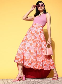 Buy Floral Print A-Line Midi Skirt in Saudi Arabia
