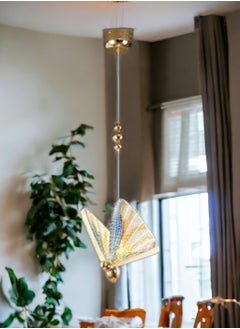 اشتري Multi-colourful Acrylic Single Butterfly Chandelier Ceiling Hanging LED Pendant Light for Lobby, Living Room, Dining Room, Bedroom, Hallway, Staircase, Cafe, Restaurant في السعودية