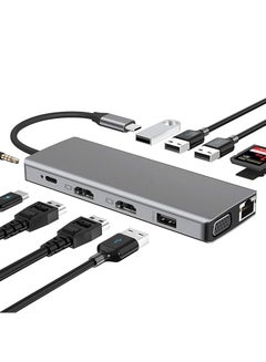 اشتري 12 in 1 Type C To HDMI Adapter USB Hub في الامارات
