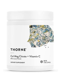 اشتري Cal-Mag Citrate Effervescent Powder - Calcium And Magnesium Supplement With Vitamin C For Stress Relief - 7.5 Oz في السعودية