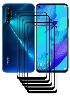 Buy 5 Pieces Antistatic ESD Dustproof Premium Quality High Definition Tempered Glass Screen Protector Designed For Huawei nova 5T in UAE