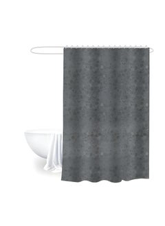 Buy Feelings Bath Shower Curtain 3D Grey Mosaic 180X180Cm in UAE