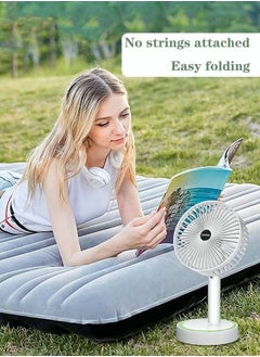 Buy Desktop Fan USB Charging Portable Small Fan Low Noise 3 Gears Strong Wind Removable handheld Fan in UAE